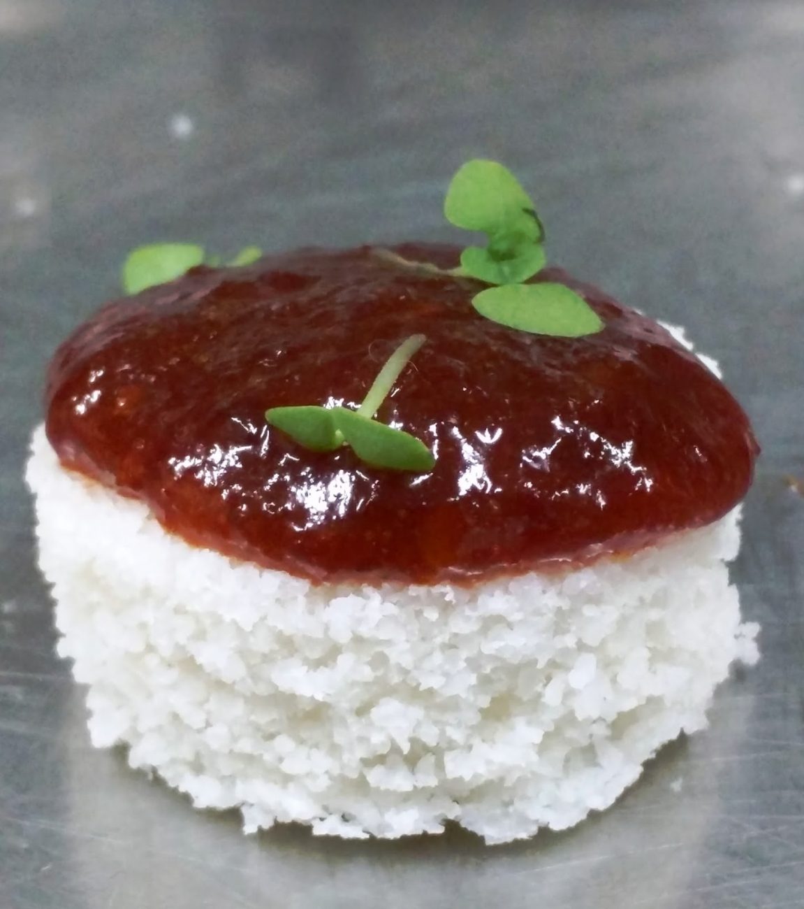 Apple and Idli Canape