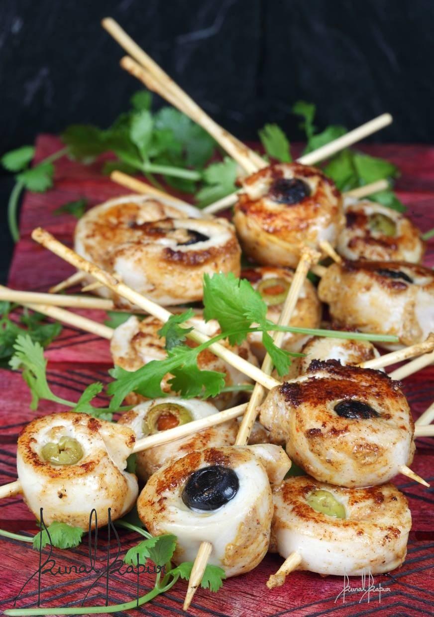 Chicken & Olive Skewers