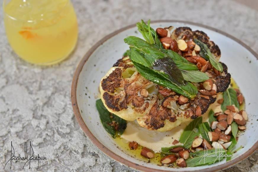 Grilled Cauliflower with Toasted Almonds