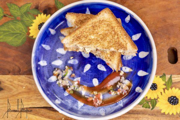 Onion Tomato Papad Sandwich