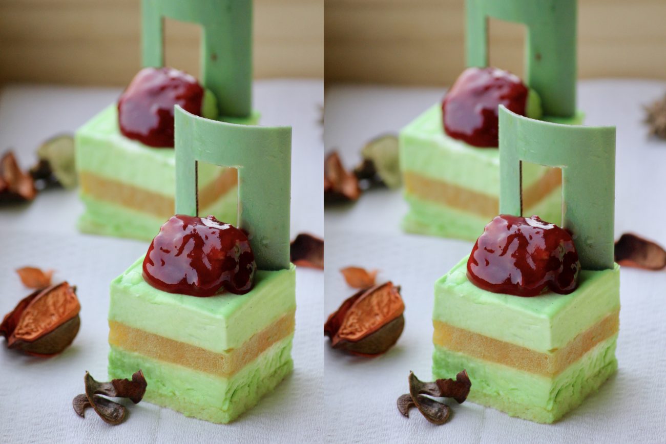 Paan Supari Cheese Cake with Gulkand Jelly