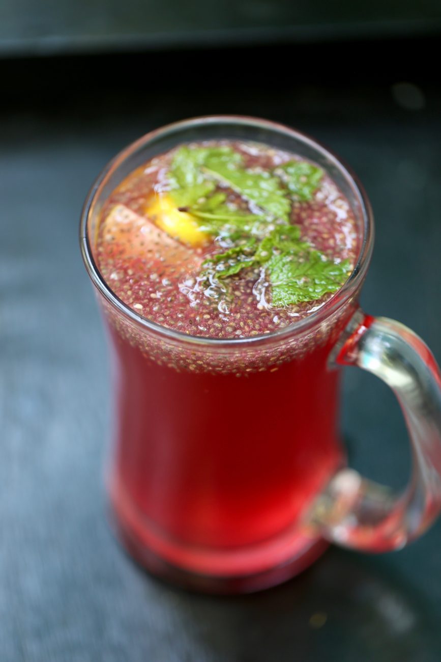 RoohAfza Lemon Drink | Rose Mojito