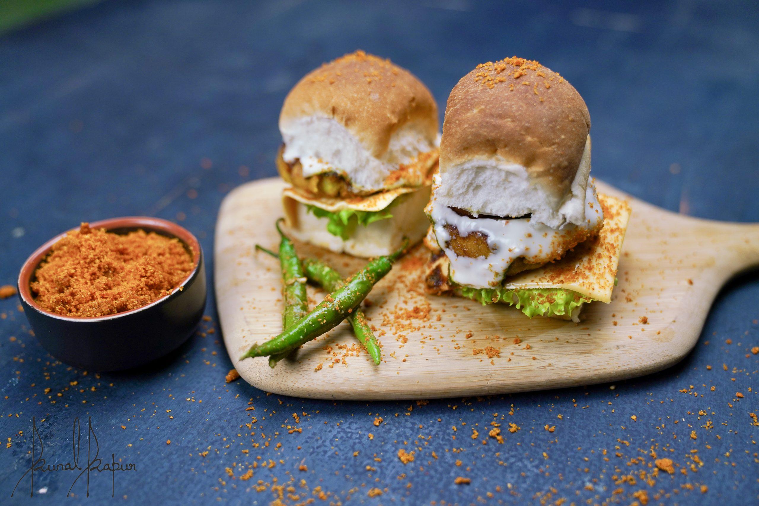 Mayo Vada Pav Burger Recipe