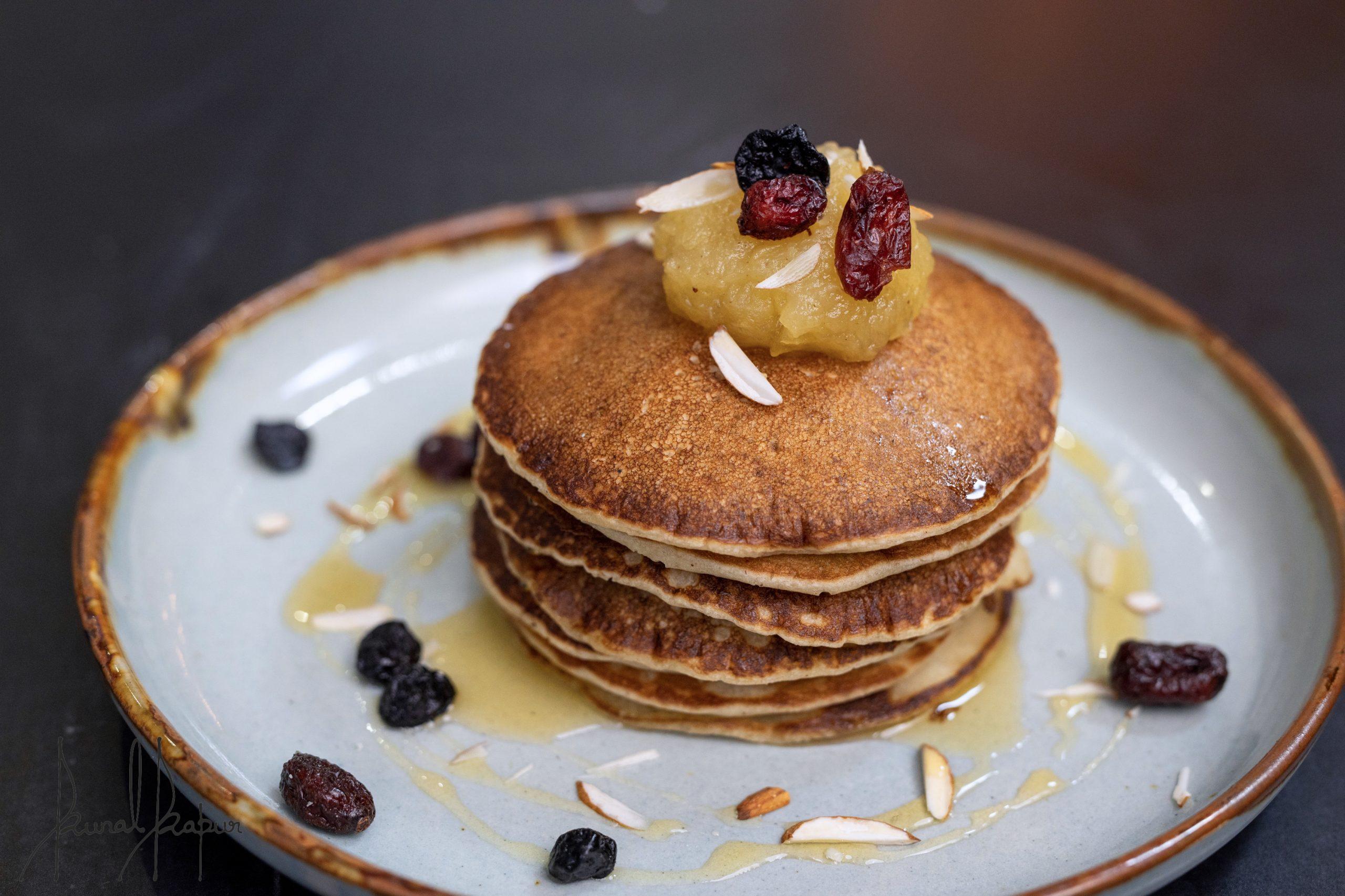 Eggless Pancakes with Apple Sauce - Chef Kunal Kapur