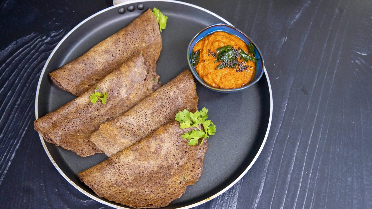 Best Ragi Dosa & Ginger Chutney Recipe