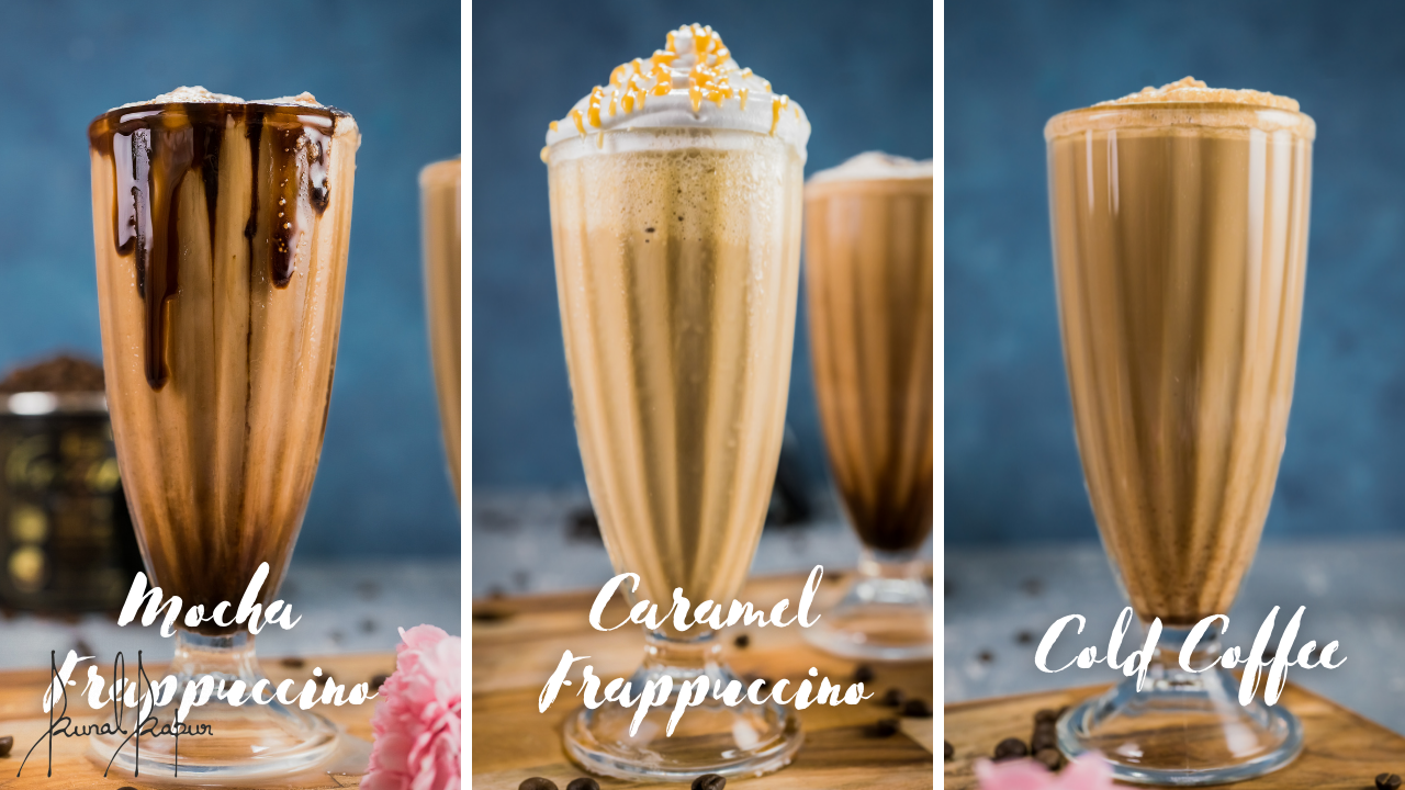 Cold Coffee, Mocha Frappuccino, Caramel Frappuccino