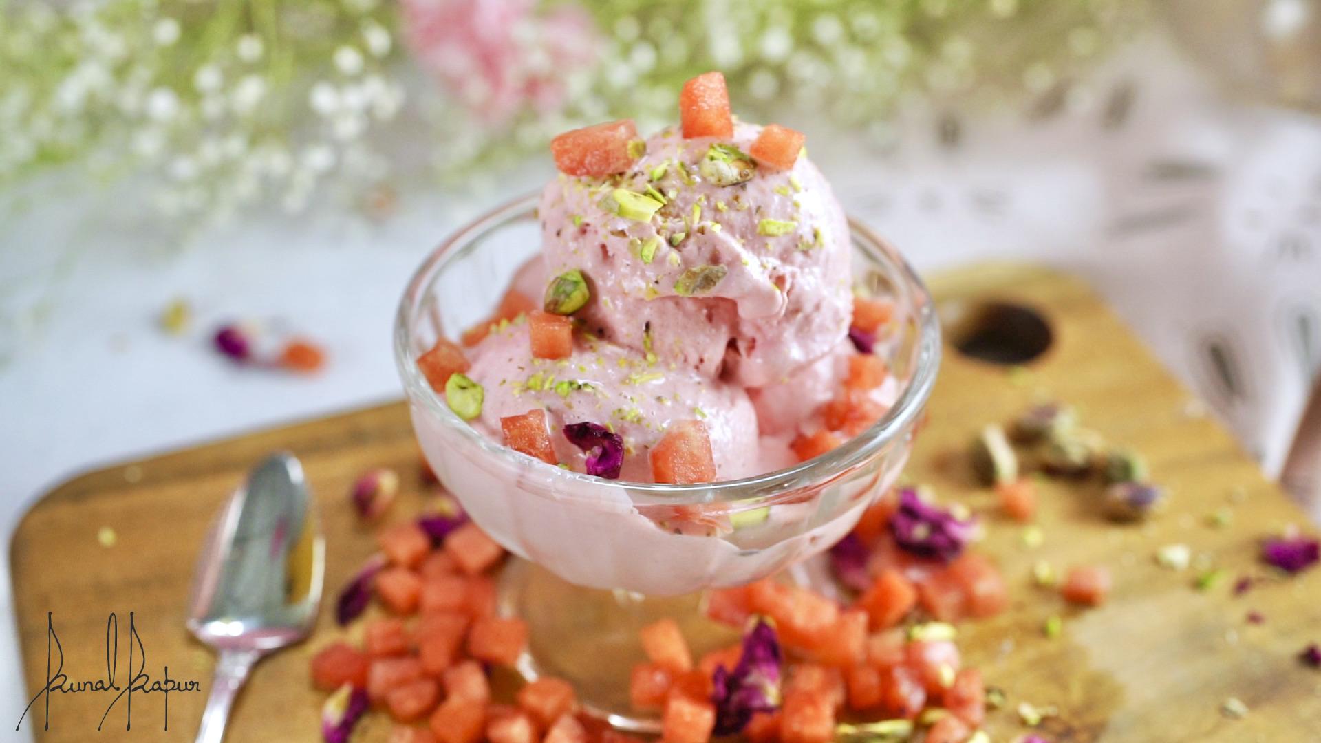 Watermelon Ice Cream - Chef Kunal Kapur