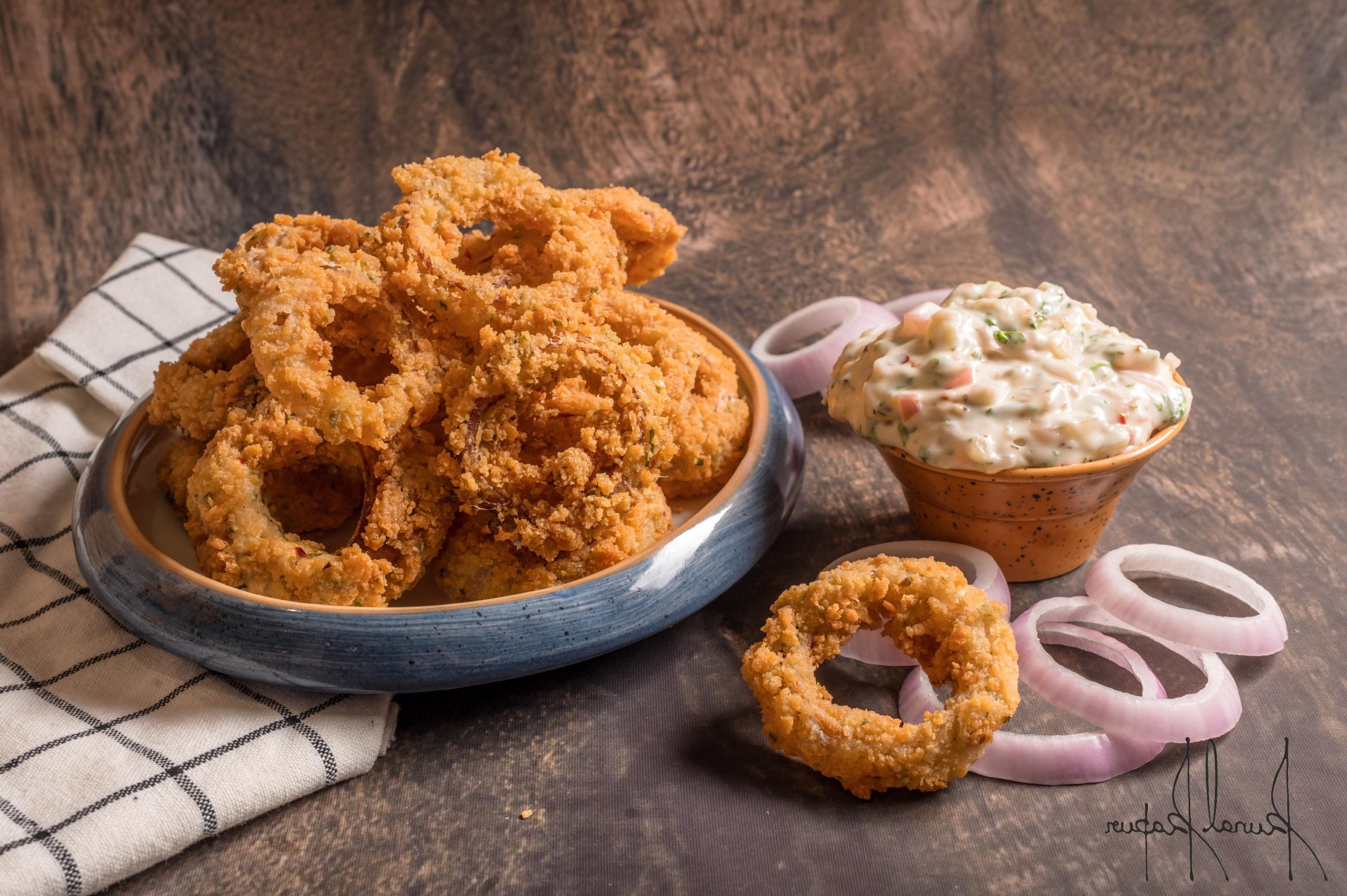 Crispy Fried Onion Rings, Onion Dip - Chef Kunal Kapur