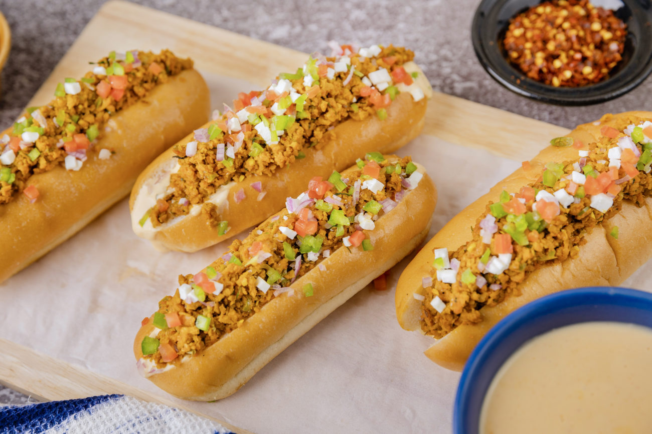 Veg Hot Dog | Soya Chunks Kheema