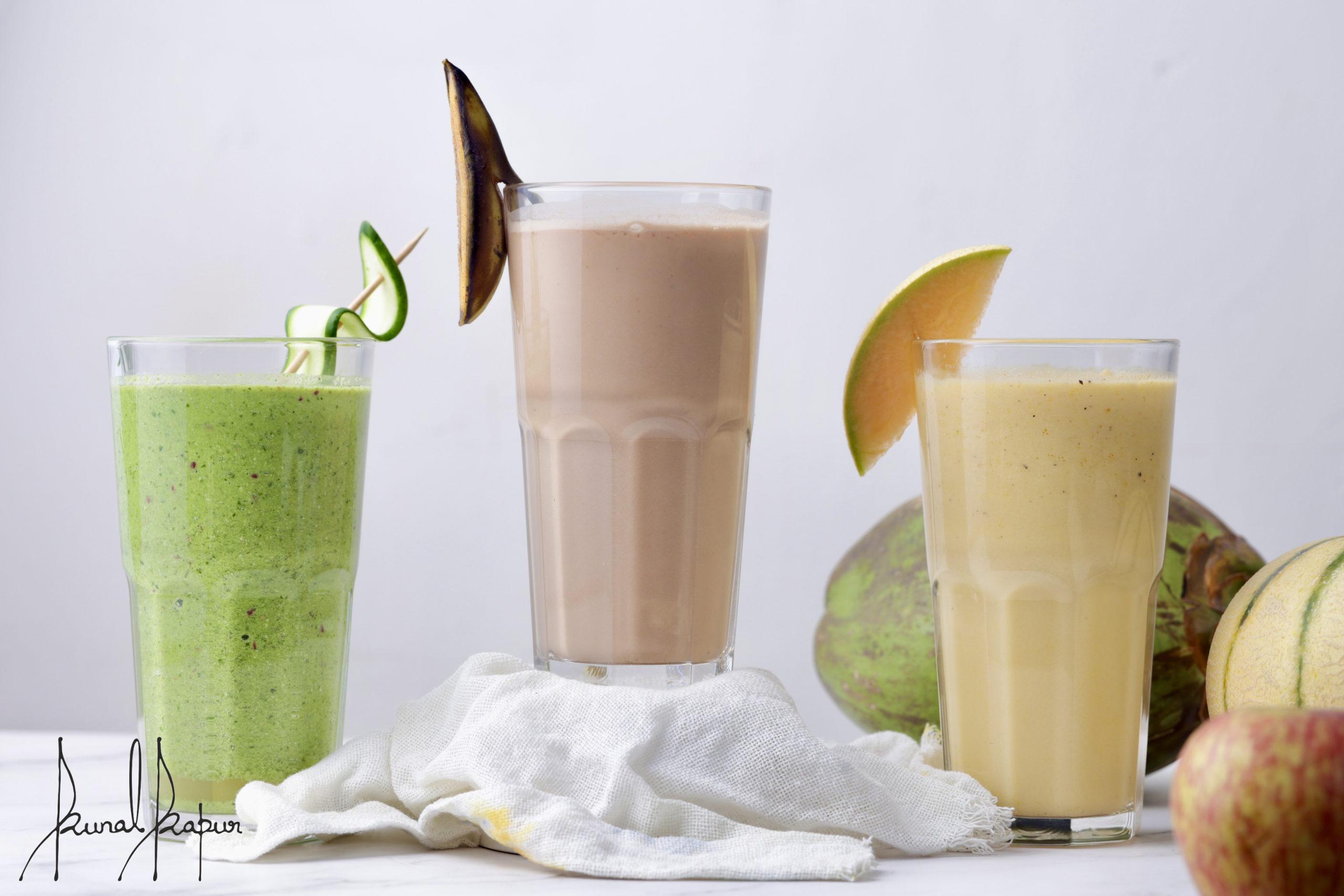 3 Healthy Smoothies | Vegan Smoothie | Green Smoothie | Fruit Smoothie - Chef Kunal Kapur