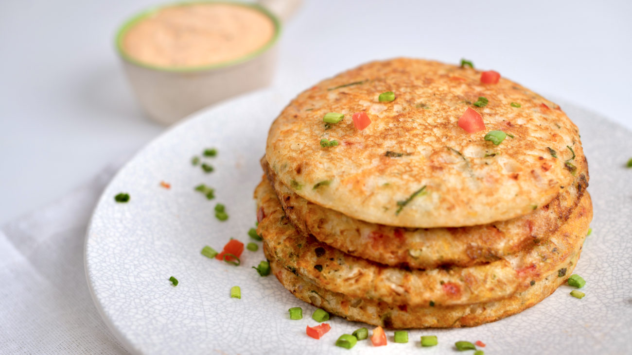 Chawal Aloo Ka Uttapam  | Rice Pancake for Breakfast
