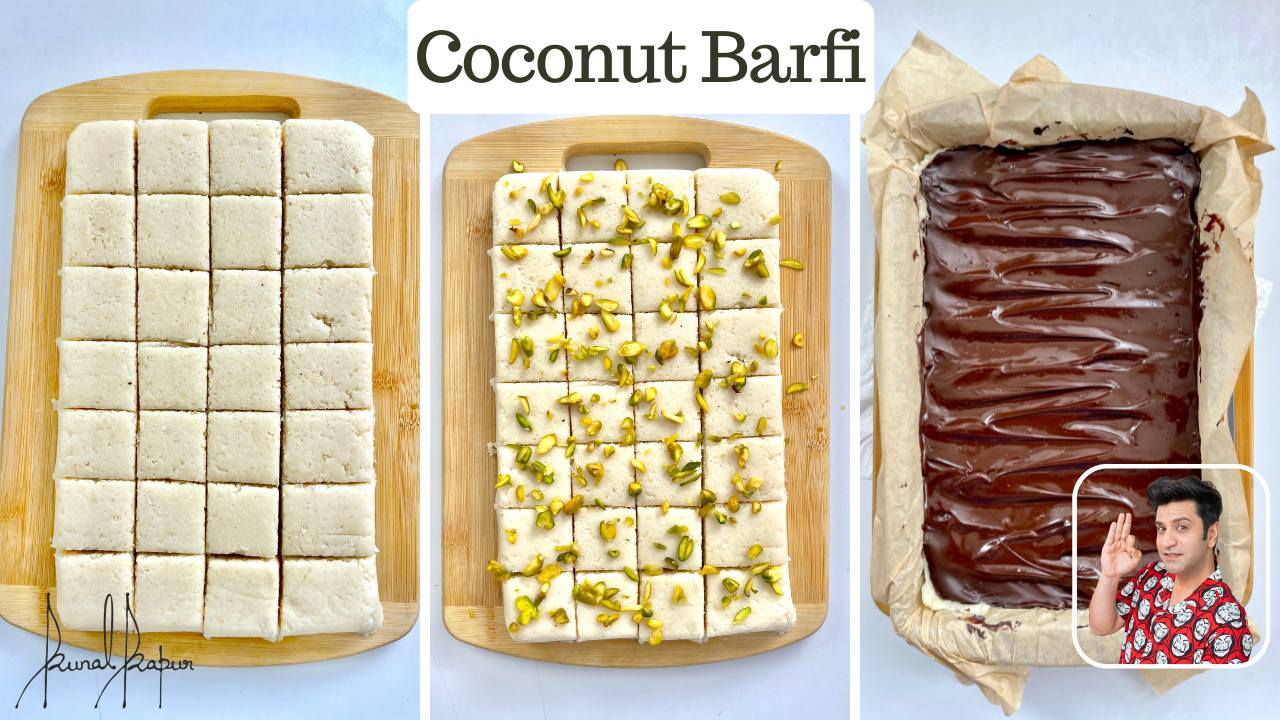 Coconut Burfi & Chocolate Barfi | Simple Indian Dessert Recipe