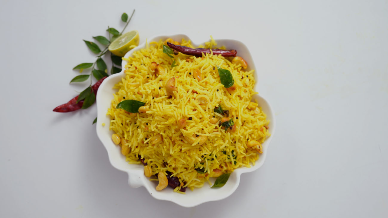 Lemon Rice, Tomato Raita 