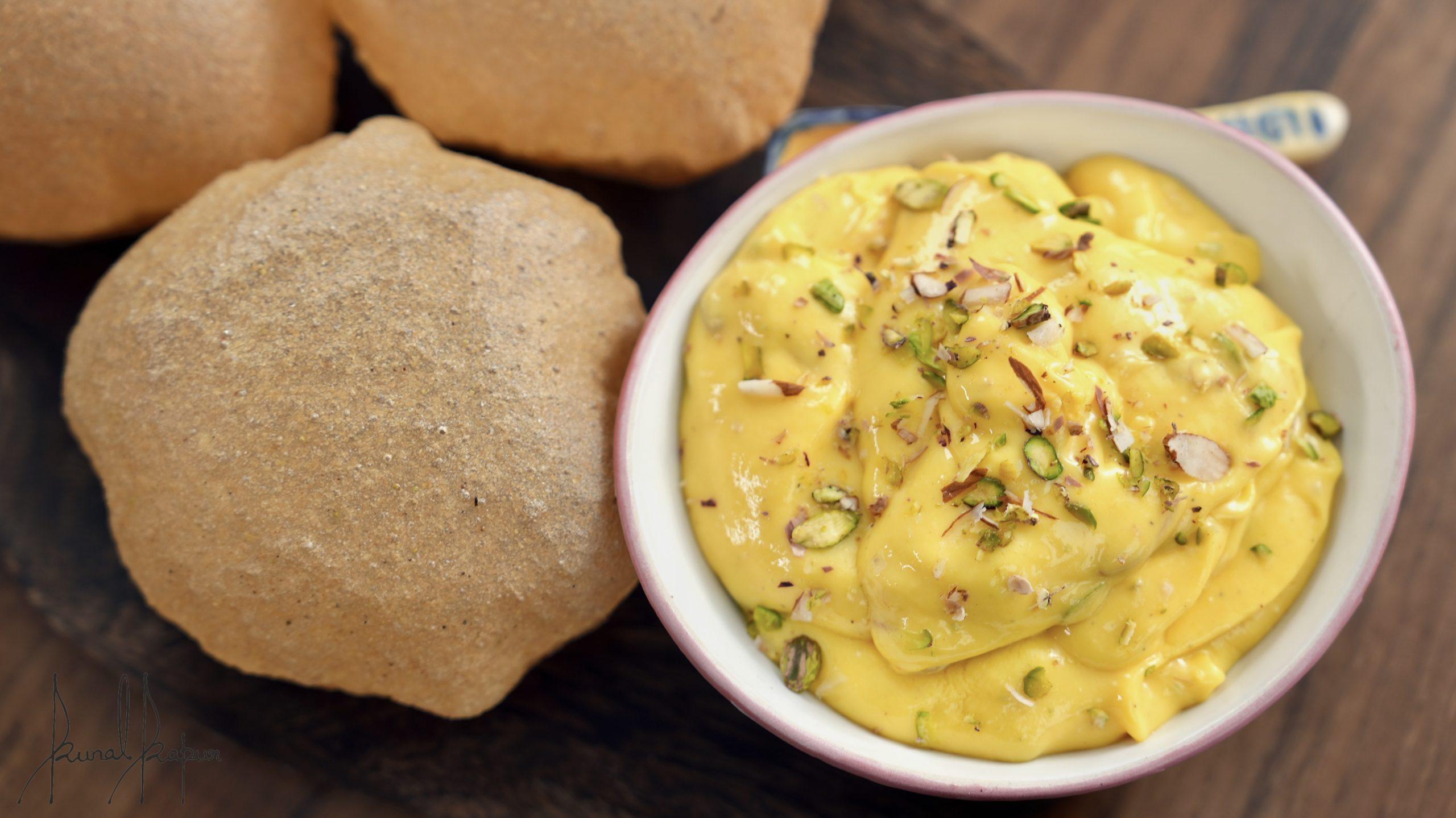 Mango Shrikhand with Poori Amrakhand Chef Kunal Kapur