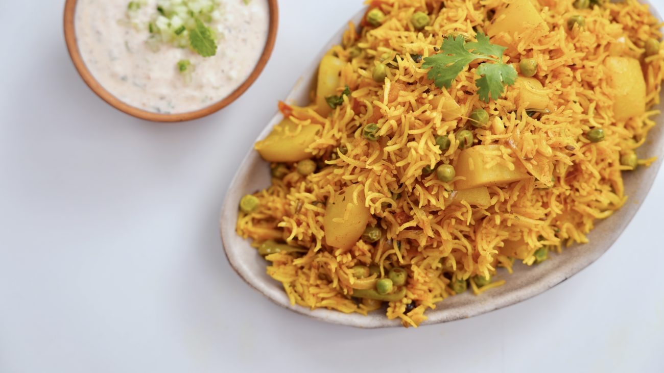 Aloo Matar Pulao, Methi Kheera Raita