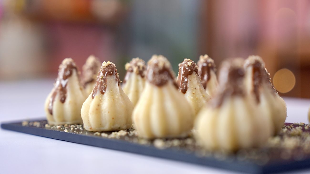 Chocolate Modak | Ganpati Spl Coconut Modak stuffed with Chocolate