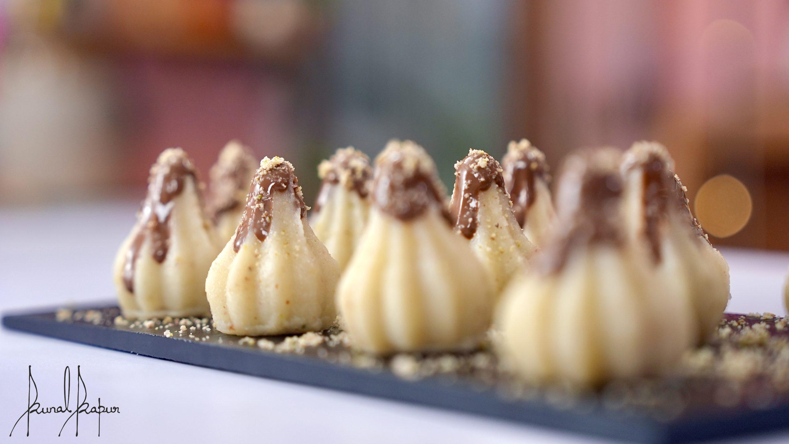 Chocolate Modak | Ganpati Spl Coconut Modak stuffed with Chocolate - Chef Kunal Kapur