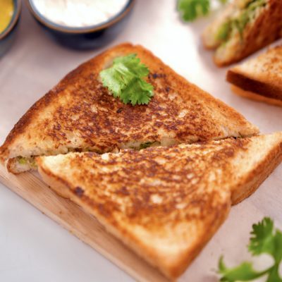 matar paneer sandwich