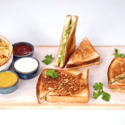 matar paneer sandwich