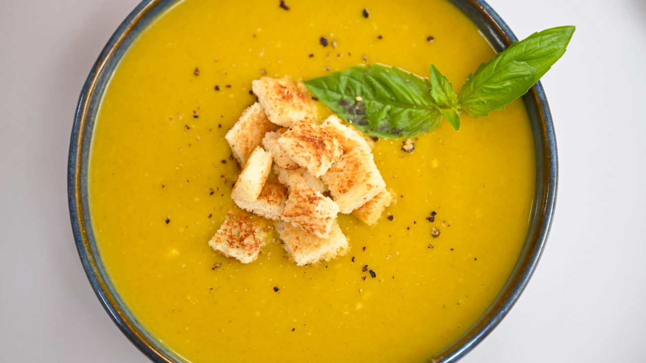 Pumpkin Basil Soup | Kaddu Ka Shorba