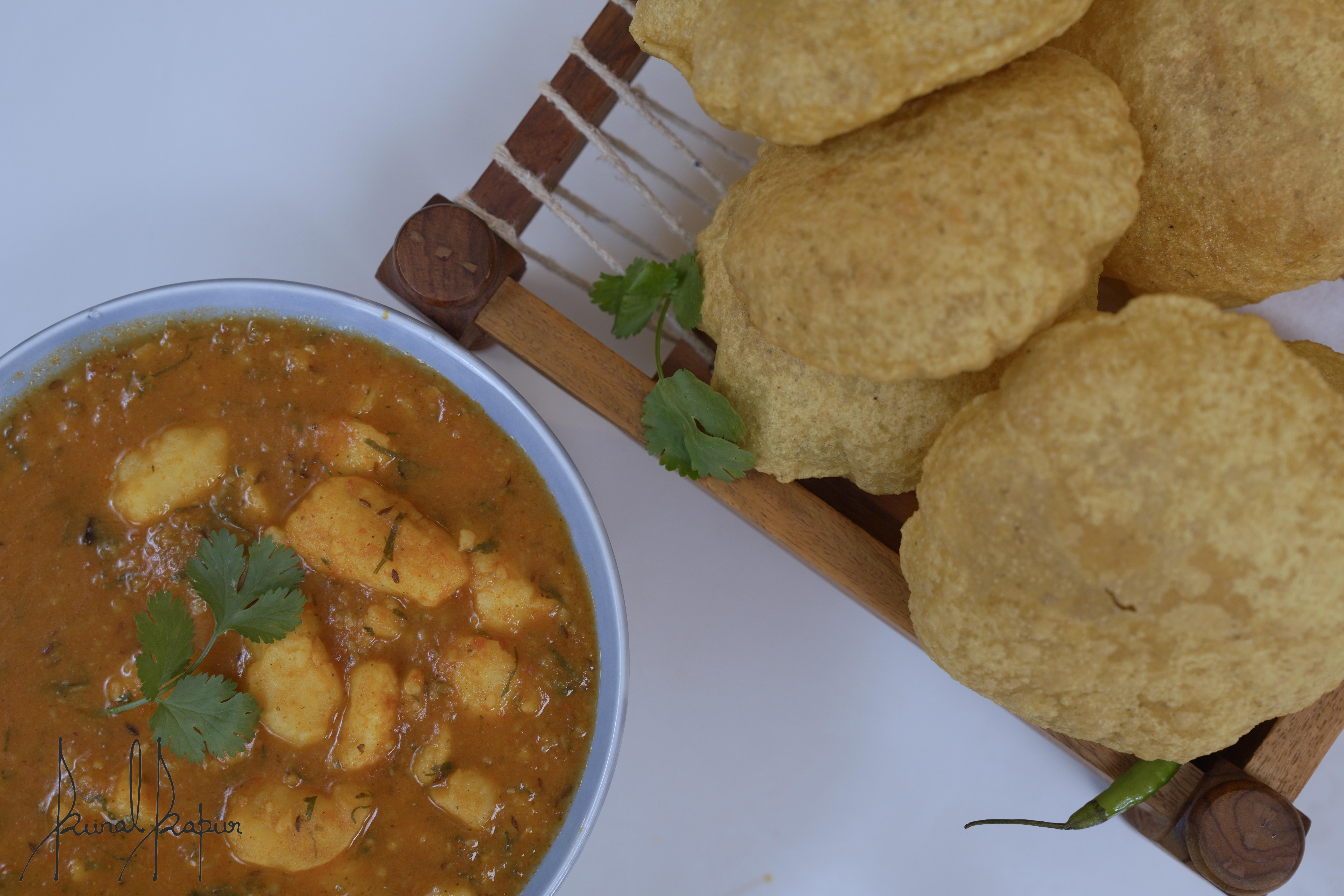 Moong Dal Masala Puri, Aloo Sabji