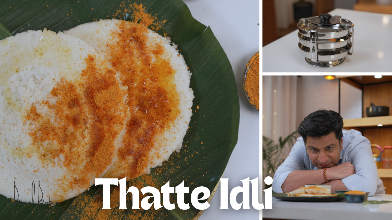 Thatte Idli, Idli Podi | Soft idli with Ghee Podi