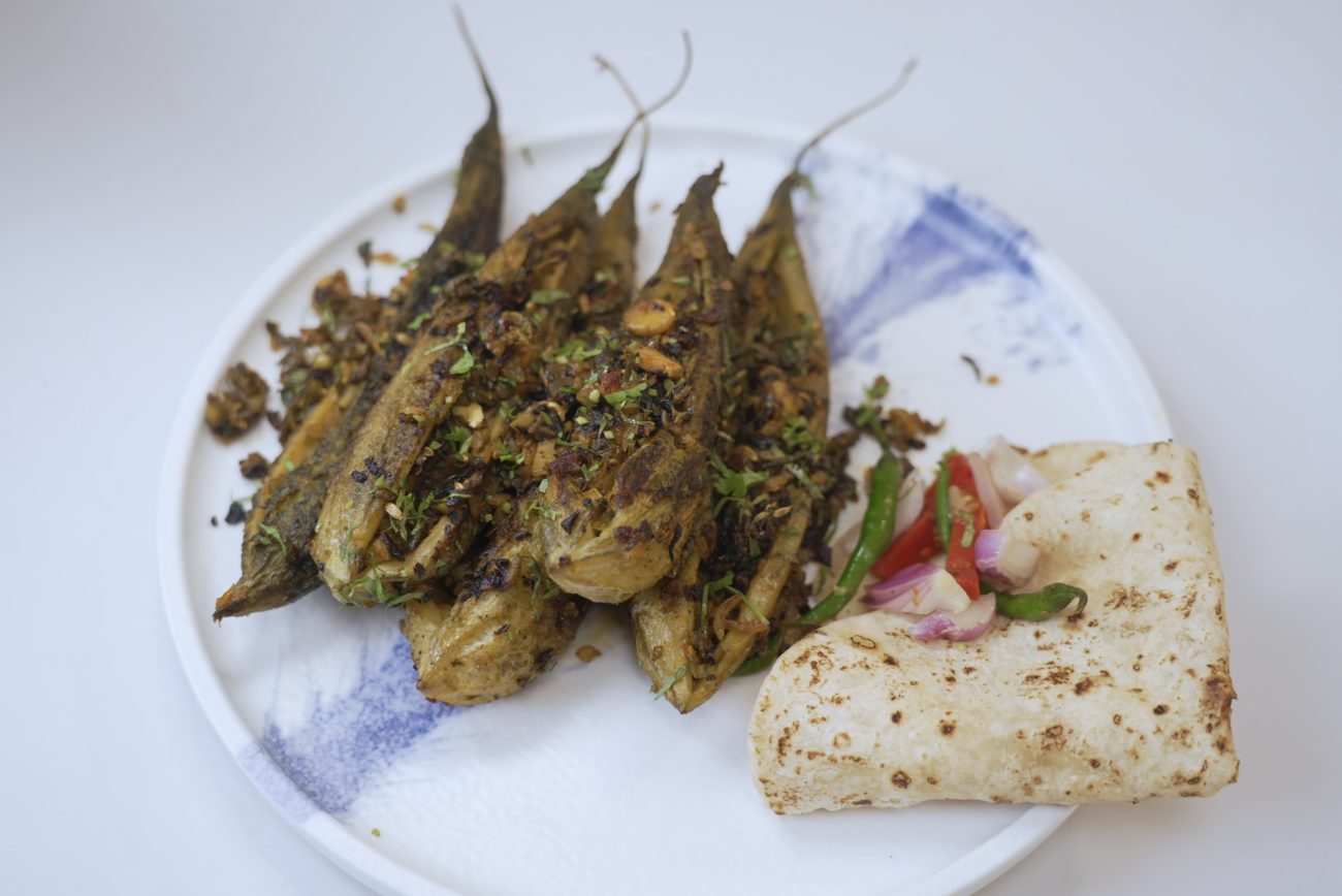 Bharwa Karela with Raw Mango
